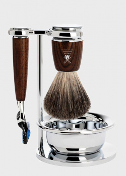 Набор для бритья Muhle Rytmo Steamed Ash из 4 предметов, фото